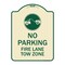 Signmission Fire Lane Tow Zone with Graphic Heavy-Gauge Aluminum Architectural Sign, 24" x 18", TG-1824-23980 A-DES-TG-1824-23980 - alternate 1